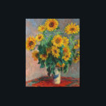 Vintage Claude Monet Bouquet of Sunflowers Canvas Print<br><div class="desc">A lovely print of "Bouquet of Sunflowers" a painting created in 1880 by French Impressionist painter Claude Monet (1840 -1926).</div>
