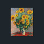 Vintage Claude Monet Bouquet of Sunflowers Canvas Print<br><div class="desc">A lovely print of "Bouquet of Sunflowers" a painting created in 1880 by French Impressionist painter Claude Monet (1840 -1926).</div>