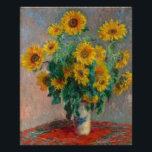 Vintage Claude Monet Bouquet of Sunflowers Photo Print<br><div class="desc">A lovely print of "Bouquet of Sunflowers" a painting created in 1880 by French Impressionist painter Claude Monet (1840 -1926).</div>