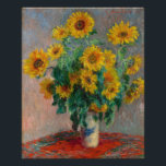 Vintage Claude Monet Bouquet of Sunflowers Photo Print<br><div class="desc">A lovely print of "Bouquet of Sunflowers" a painting created in 1880 by French Impressionist painter Claude Monet (1840 -1926).</div>