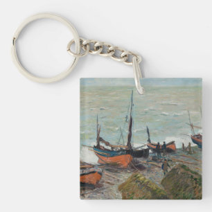 Vintage Claude Monet Fishing Boats      Key Ring