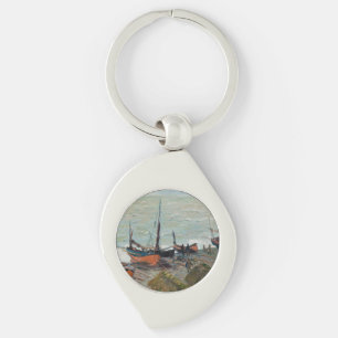 Vintage Claude Monet Fishing Boats Key Ring