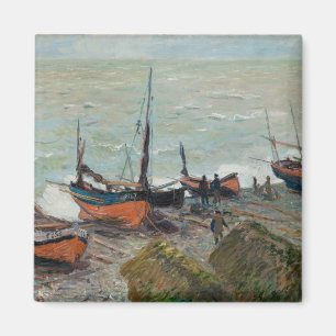 Vintage Claude Monet Fishing Boats  Magnet