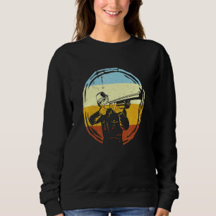 Vintage Clay Pigeon Shooting Sport Clay Target Sho Sweatshirt