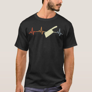 Vintage Cleaver Heartbeat Meat Enthusiast Butcher T-Shirt