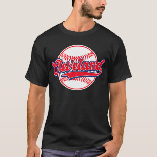 Vintage Cleveland Cityscape Baseball For Men Wome T-Shirt