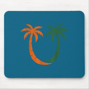 Vintage Clic 90's Miami Palm Trees Um Mouse Pad