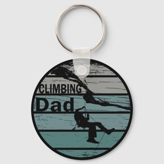 vintage climbing dad key ring (Front)