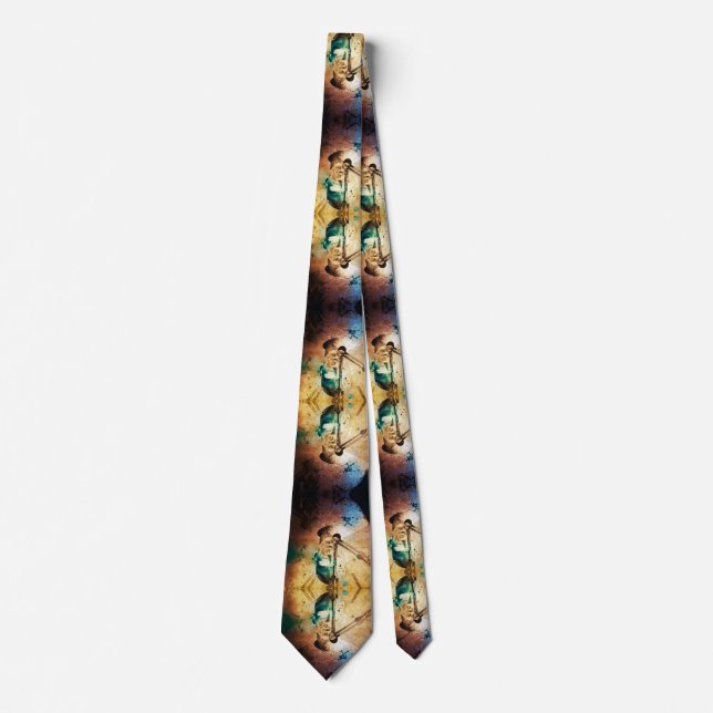 Vintage clock face tie (Front)