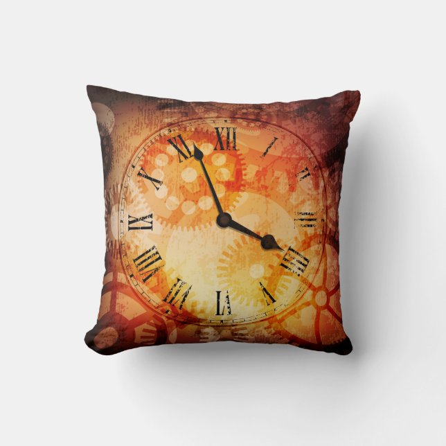 vintage clock pillow (Front)