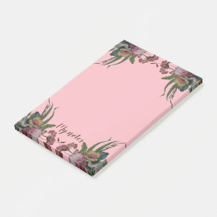 Vintage Clock with Flowers Post-it Notes