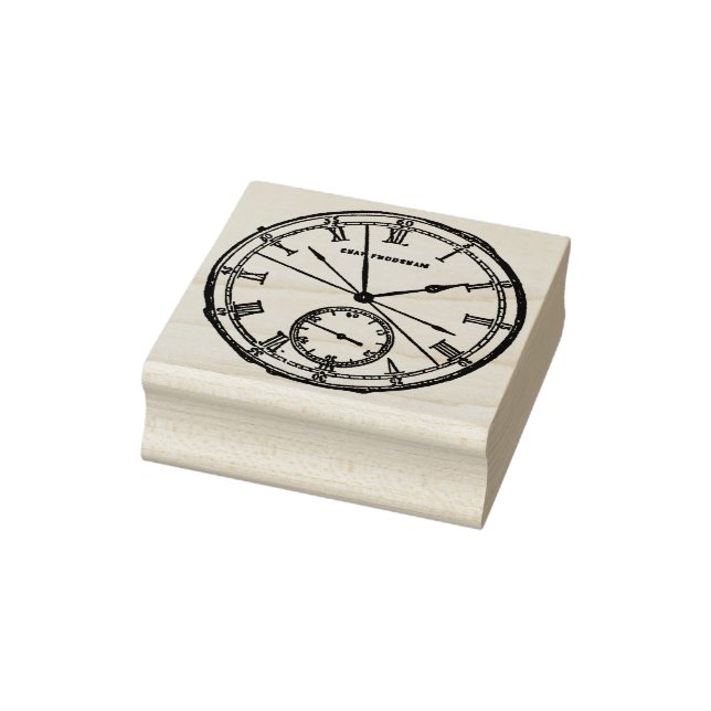 Vintage Clockface Stamp - Marple Hall Collection (Stamp)
