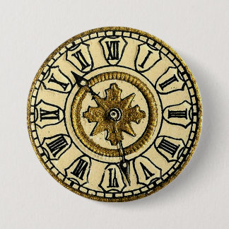 Vintage Clocks 7.5 Cm Round Badge
