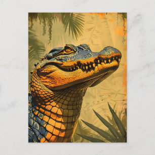 Vintage Close-Up of the Alligator Postcard