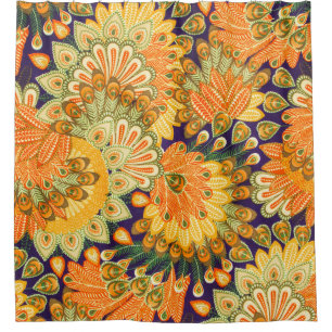 Vintage cloth pattern: close-up texture. shower curtain