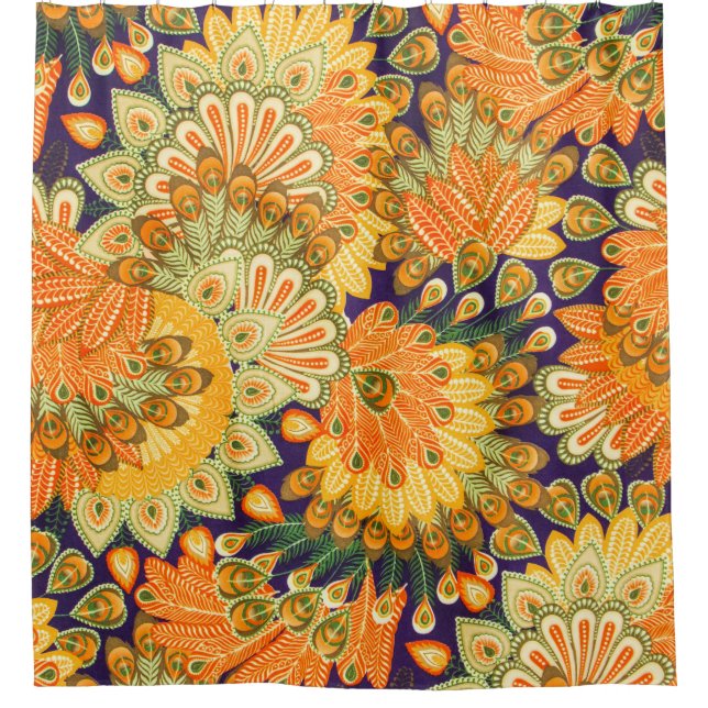 Vintage cloth pattern: close-up texture. shower curtain (Front)