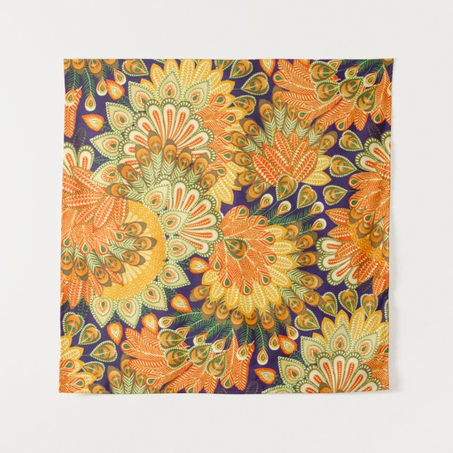 Vintage cloth pattern: close-up texture. tapestry (Front)