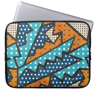 vintage cloth seamless pattern with grunge effect laptop sleeve