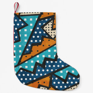 vintage cloth seamless pattern with grunge effect small christmas stocking
