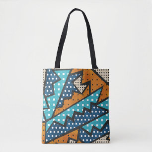 vintage cloth seamless pattern with grunge effect tote bag