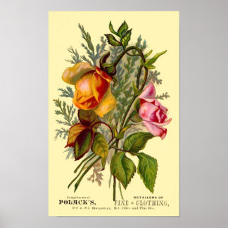 Vintage Clothing Ad - Polack's Fine Clothing Poster