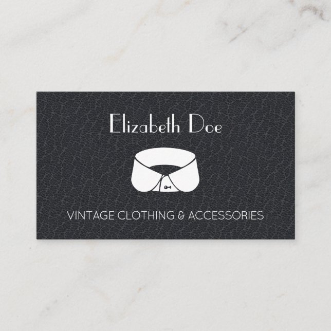 Vintage clothing business card (Front)