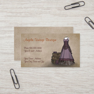 Vintage Clothing Thrift Shop Boutique Business Business Card