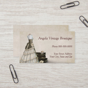 Vintage Clothing Thrift Shop Boutique Business Card