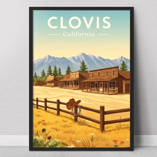 Vintage Clovis California Poster (Creator Uploaded)
