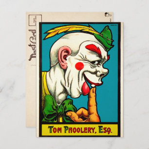 Vintage Clown Art Postcard