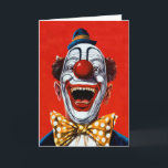 Vintage Clown Birthday Card<br><div class="desc">Custom restored,  high quality vintage clown image.</div>