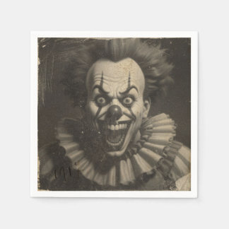 vintage clown cocktail napkins