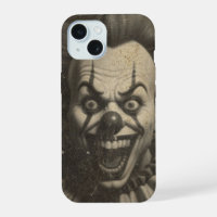 Vintage clown iPhone 15 phone case