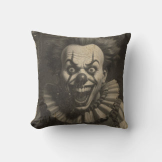 vintage clown Throw Pillow