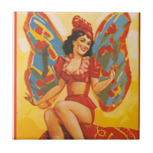 Vintage Clyde Beatty Circus Poster Tile