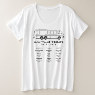 Vintage Coach Motorhome World Tour Plus Size T-Shirt