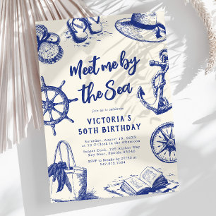 Vintage Coastal Birthday Invitation