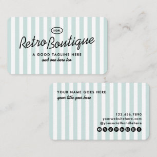 Vintage Coastal Striped Standard Business Cards