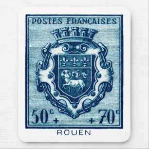 Vintage Coat of Arms Rennes, France Mouse Pad