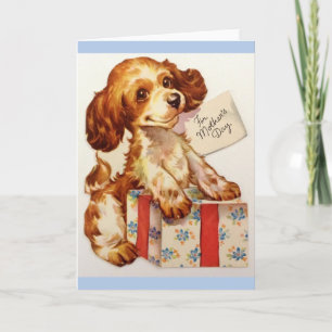 Vintage Cocker Spaniel Mother's Day Card
