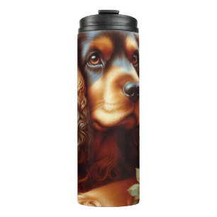Vintage Cocker Spaniel Painting Thermal Tumbler