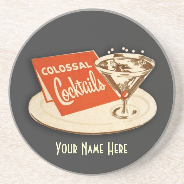 Vintage Cocktail Coaster (Front)