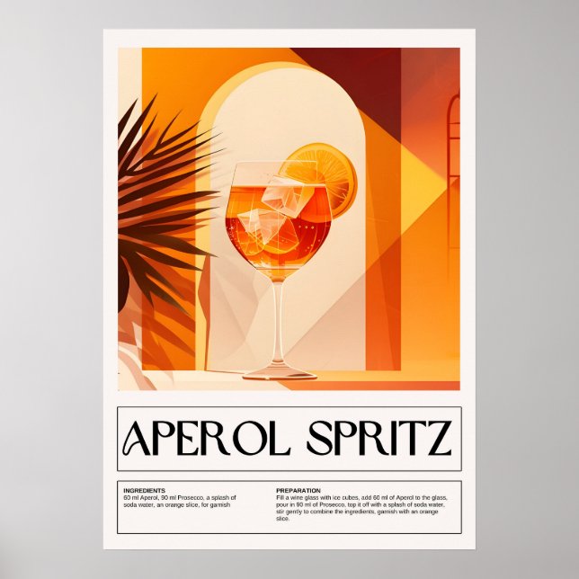 Vintage Cocktails: Aperol Spritz Poster (Front)