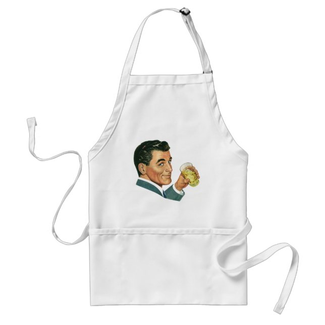 Vintage Cocktails Beverages, Man Drinking Drinks Standard Apron (Front)