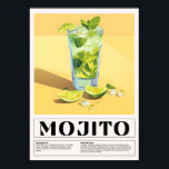 Vintage Cocktails: Mojito Poster<br><div class="desc">Perfect for any home,  this is a stylish vintage inspired poster from our Cocktail range. 
Mojito poster with recipe and method.
Also makes a great gift for any cocktail lover.</div>