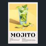 Vintage Cocktails: Mojito Poster<br><div class="desc">Perfect for any home,  this is a stylish vintage inspired poster from our Cocktail range. 
Mojito poster with recipe and method.
Also makes a great gift for any cocktail lover.</div>