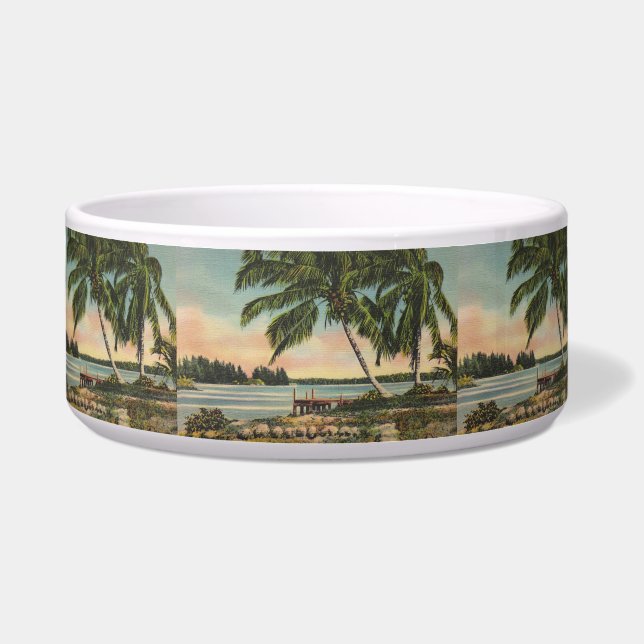 Vintage Coconut Palms Tropical Breeze Sunset (Front)