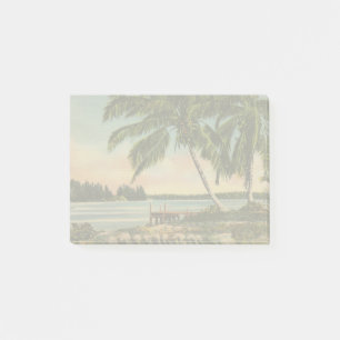 Vintage Coconut Palms Tropical Breeze Sunset Post-it Notes