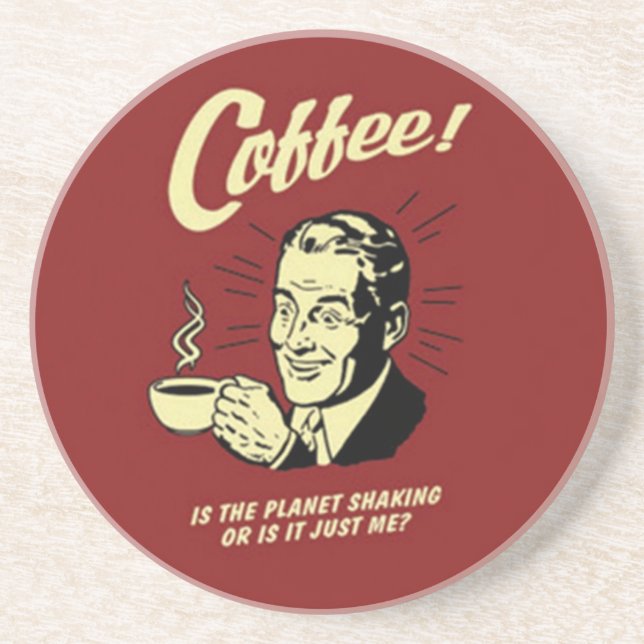 Vintage Coffee Ad Coaster (Front)