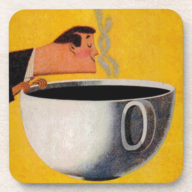 Vintage Coffee Advertisement Coaster (Front)